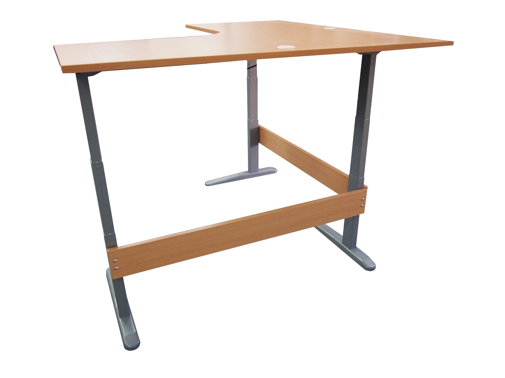 Accord L Shaped Small Height Adjustable Desk 1350 1600 mm